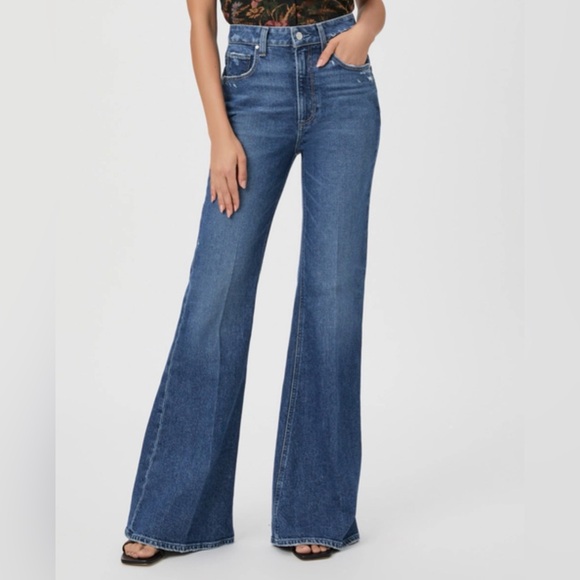 PAIGE Denim - PAIGE Blue Flare & Wide Leg Jeans